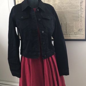 Cropped Black Jean Jacket
